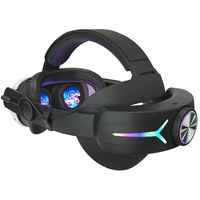 Sangle Elite de haute qualité pour accessoires Meta Oculus Quest 3/Quest3S avec batterie 8000 mAh écouteur RGB lumière VR serre-tête