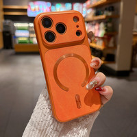 Étui de chargement sans fil antichoc magnétique en PC gaufré, design professionnel tendance, pour iPhone 17 16 15 14 13 12 11 Pro Max