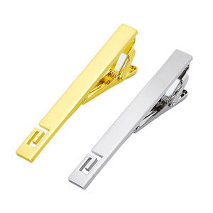 Toptan kravat klipleri özel Logo paslanmaz çelik altın boş manşet linkler & kravat tmen erkekler Pins kravat barlar - Product Image 5