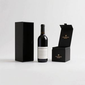 Boîtes d'emballage rigides de luxe personnalisées en carton, matériaux recyclés, fermeture magnétique, doublure en éponge, pelliculage mat, gaufrage pour - Product Image 5