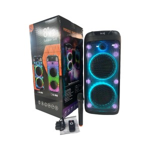 Pin Di Động <span class=keywords><strong>Powered</strong></span> Âm Thanh Loa Hệ Thống Âm Thanh Kép 8 "Trình Điều Khiển Hifi RGB USB Không Dây Mic Đa-Kết Nối 50-100W Ngoài Trời - Product Image 3
