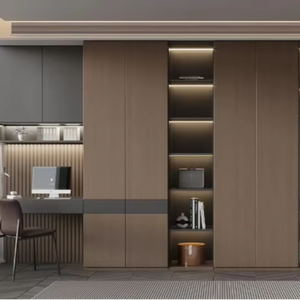 Armoire de chambre à coucher sur pied de style luxe léger, meubles haut de gamme pour salon, vente directe d'usine, design personnalisé - Product Image 1