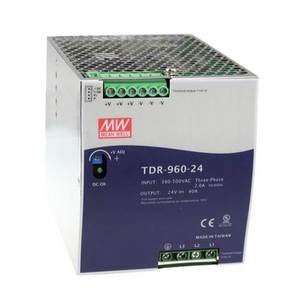 Fuente de Alimentación Trifásica de 24V y 960W con Salida Única TDR-960-24 - Product Image 3