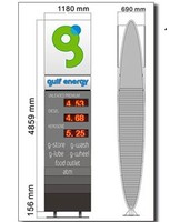 Service OEM, module LED étanche IP65, panneau d'affichage des prix de la station-service, signalisation lumineuse double face, panneau de pylône de station-service