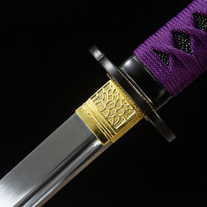 Épées de samouraï dorées fluides de 102 cm, forgées à la main Longquan, épées Iaii monobloc, cadeau pour garçon, accessoire de cosplay, ornement de collection, katanas - Product Image 4
