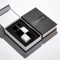 Boîtes cadeaux de parfum en papier artistique biodégradable blanc 1200G avec logo estampé à l'or, taille personnalisée, vente en gros, avec insert en EVA
