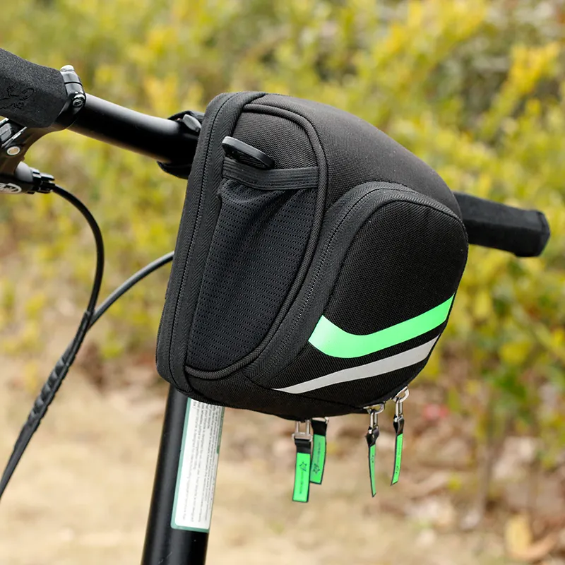 กระเป๋าเฟรมจักรยานกระเป๋ามือจับจักรยานพร้อมที่กันฝนกระเป๋าหลอดจักรยานอุปกรณ์เสริมสำหรับจักรยาน