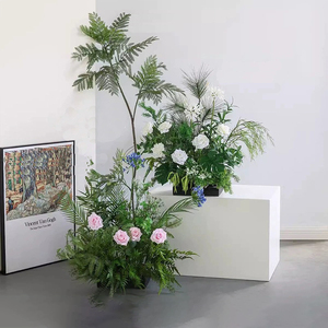 คาปูชิโน่เทียมสัมผัสจริงมาใหม่กุหลาบดอกไม้ตกแต่งงานแต่งงานสีขาวกุหลาบคาปูชิโน่ - Product Image 6