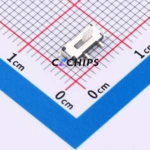 MSS12C02LBG20-W Slide Switch SMD-7P,6.7x2.8mm Switch Single Pole Double Throw Rectangle Pin Header SMD Tab 6.65mm - Product Image 1