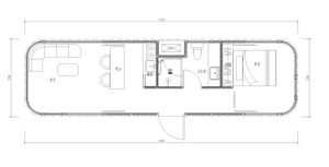 FULL-KING K7 Capsule spatiale modulaire à structure en acier galvanisé avec 38 compartiments ㎡   Système de contrôle d'accès intelligent par zone géographique - Product Image 2