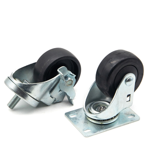 Rueda Giratoria de Goma de <span class=keywords><strong>4</strong></span> Pulgadas con Freno y Luz, Rueda de Carrito de Compras de TPR de 3 Pulgadas, Rueda de Carrito de Mano, Material de Hierro Duradero - Product Image 5