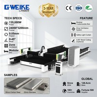 Machine de découpe laser à fibre grand format 12000*2500 haute puissance facile à expédier GKS-12025SL Découpe de tôles CNC