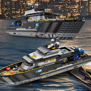 3d Diy Construction Yacht Luxury Boat Motorboat Boats Plastic Model Toy for Kids Cabin Cruiser Sailboat Building Block Set - Product Image 4