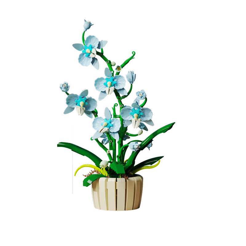 MJI 13048 Building Block Decoration Creative Flower Orchid