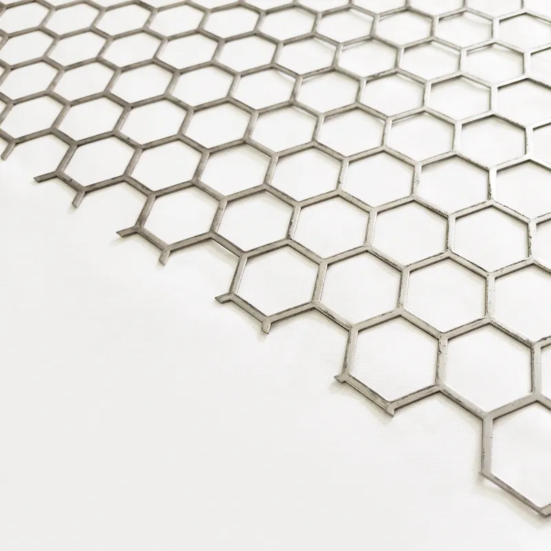 Hexagonal hole perforated wire mesh/ perforated metal sheet