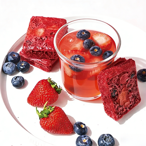 Cubes de thé santé fraise et myrtille OEM, blocs naturels lyophilisés riches en antioxydants, pour infusion chaude et froide, emballage boîte/sachet - Product Image 5