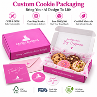 Boîte d'emballage pour biscuits en carton ondulé rose de qualité alimentaire avec logo personnalisé, boîtes à biscuits avec logo en gros pour les petites entreprises de boulangerie