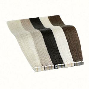 Extensions de cheveux vierges Remy à cuticules intactes, invisibles, russes, à double trame, sans perte, teintes, longueur personnalisable, lisses - Product Image 2