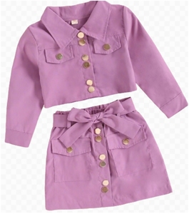 Set di abbigliamento Casual per bambini e ragazze gonna corta a-line completo per ragazze vendita caldo set di abbigliamento per neonata - Product Image 1
