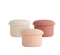 2025 baru wadah makanan bayi silikon Modern 3-Pack, wadah silikon bebas BPA dengan tutup