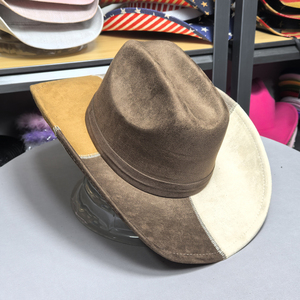 Fuax <span class=keywords><strong>camoscio</strong></span> cappello da Cowboy corno lungo connazionali Viilage Bangora Sombreros cappello Fedora - Product Image 6