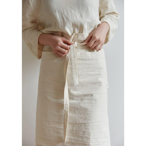 <span class=keywords><strong>Delantal</strong></span> de lino y algodón de medio <span class=keywords><strong>cuerpo</strong></span> para <span class=keywords><strong>hombre</strong></span> y mujer, ropa de trabajo estampada, moda - Product Image 1