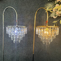 Lustres de sol en acrylique européens pour décoration de couloir de mariage, scène et salle de réception, lumière blanche chaude