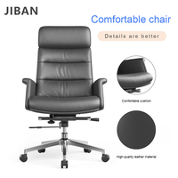 Chaise de bureau de direction en cuir moderne de luxe, pivotante, confortable, ergonomique, pour usage domestique ou professionnel, conçue pour les patrons et les managers
