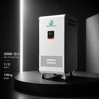 Système de stockage d'énergie solaire tout-en-un américain 10500W, batterie 16kWh, transfert 10ms, entrée PV 11000W pour la maison et les entreprises (backup)