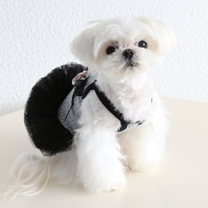 Nouvelle robe jupe bouffante noire avec nœud pour chien, collection printemps-été - Product Image 4