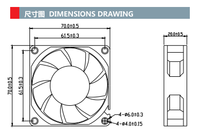 Ventilateur de refroidissement DC 7020 70x70x20mm 12v Ventilation Ventilateur axial sans balais Moteur pour boîtier d'ordinateur CPU