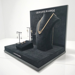 Tùy chỉnh Bộ hiển thị trang sức nhung đen mới <span class=keywords><strong>2025</strong></span> - Product Image 4