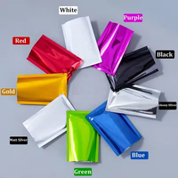 Sacs de rangement en mylar métallique multicolore écologique pochettes d'emballage thermoscellées sous vide à dessus ouvert pour nettoyants pour le visage
