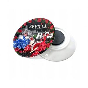 Aimants de réfrigérateur en céramique de forme personnalisée, imprimés en 3D, décoration d'intérieur, souvenirs et cadeaux promotionnels de Séville, articles en céramique - Product Image 2