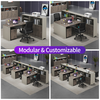 Bureau bureau personnel bureau simple moderne écran station casier partition employé bureau d'ordinateur