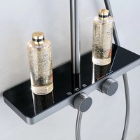 Ensemble de robinet de douche classique à poignée unique en chrome mural exposé avec jet doux en laiton pour salle de bain