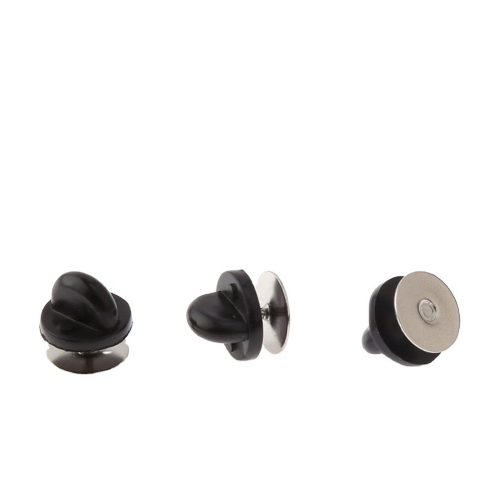 Изготовленный на заказ металлические изделия Муфта бабочки застежка 9*10 мм галстук-бабочка булавка-Кнопка Черный Резиновый значок для брошь с лацканами