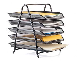 ถาดใส่เอกสารโลหะ 5 ชั้น แบบซ้อนได้ สำหรับจัดเก็บเอกสาร - Product Image 1