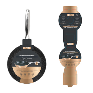 Zhongheng OEM Série Ocean wave Batterie de cuisine en aluminium forgé antiadhésif Poêle à induction Trou de base Fond d'induction - Product Image 5