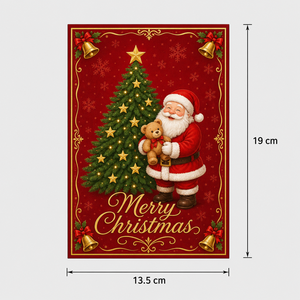 Cartes de vœux de Noël, cartes de vœux de fêtes, cartes à thème Père Noël et bonhomme de neige pour les salutations saisonnières - Product Image 3