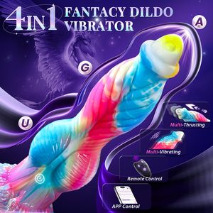 AMOR. Vibrador de Dildo con Movimiento de Empuje, Juguetes Sexuales 4 en 1, Dildos Enormes y Gruesos, Juguetes Anales, Dildo Gigante. - Product Image 6