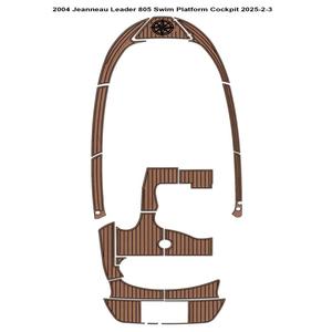 Plateforme de bain et tapis de pont en EVA style teck pour <span class=keywords><strong>Jeanneau</strong></span> <span class=keywords><strong>Leader</strong></span> 805 (2004) – Adhésif Seadek MarineMat Gatorstep - Product Image 1