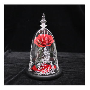 Kuning-cúpula de cristal con luces led, flor de <span class=keywords><strong>la</strong></span> bella y <span class=keywords><strong>la</strong></span> <span class=keywords><strong>bestia</strong></span>, flor preservada de bella Rosa duradera - Product Image 4