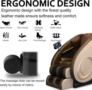 Golden <b>Zero</b> <b>Gravity</b> <b>Chair</b> for Home & Office With Airbags Heating Speaker Touch Screen <b>Zero</b> <b>Gravity</b> <b>Chair</b> / - Product Image 6