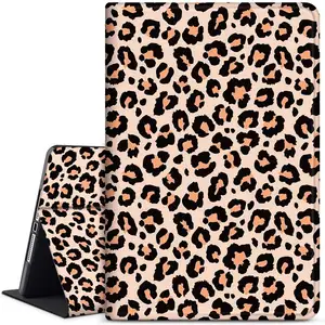 Leopard grain design PU+TPU Soft Back Book Cover Tablet Case for iPad 10.2 inch iPad 7th & 8th generation