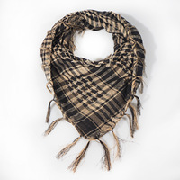 Usine En Gros Maille Coton Pied De Poule Carré Écharpe Arabe Foulard Frange Désert Écharpe Coupe-Vent Chaud Cache-Cou en Stock