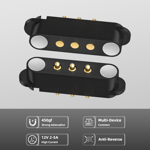 Mạ Vàng Pitch 2.54 mét nam và nữ nam châm điện sạc pin 3 pin nam nối - Product Image 4