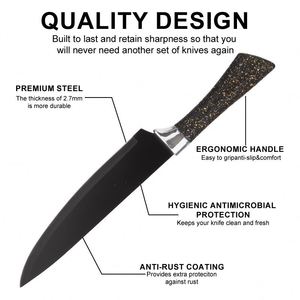 Nuevo juego de cuchillos de cocina para el hogar con mango hueco en forma de herradura, de acero inoxidable, para cortar carne, cuchillos para frutas con base acrílica - Product Image 2