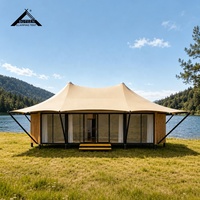Tentes de glamping haut de gamme BOTEEN, structure en alliage d'aluminium, quatre saisons, deux chambres, salon, tente écologique