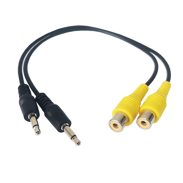 Custom Stereo 2.5MM 3.5MM Mono Male Plug Jack Power RCA AV AUX Cable Audio Cables